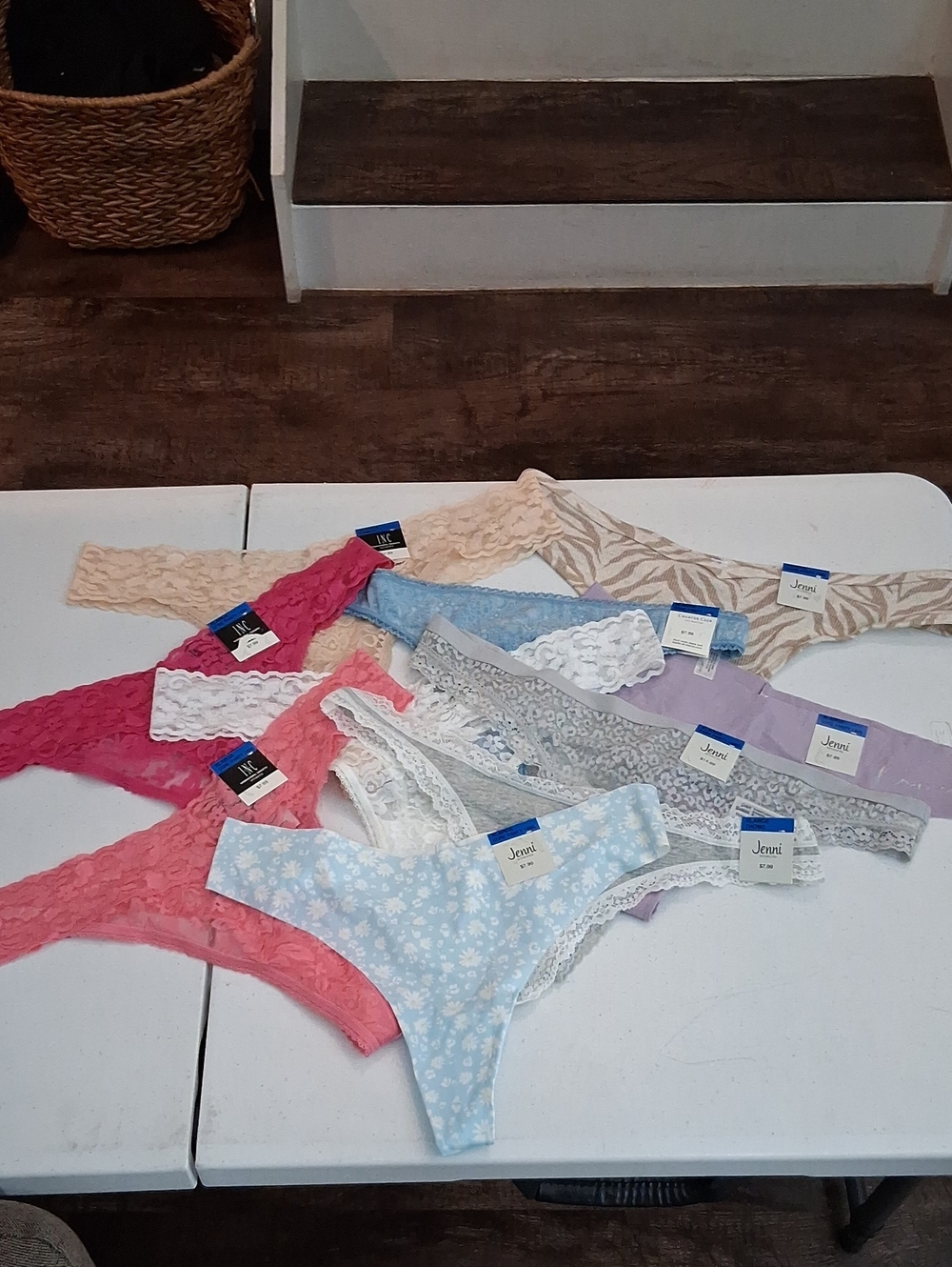 Women's 10pc Multi Pack Thong Style Panties Size XL